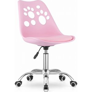 PRINT - Bureaustoel kind - in hoogte verstelbaar - roze