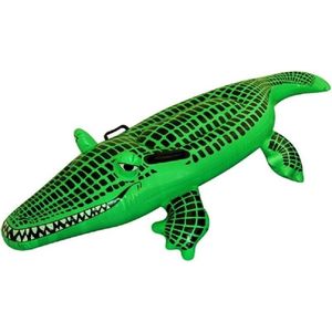 Opblaasbare krokodil 150 cm zwembad speelgoed - Buitenspeelgoed waterspeelgoed - Opblaasdieren decoraties