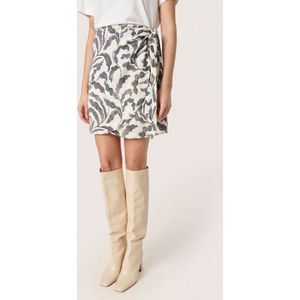 SOAKED IN LUXURY SLShirley Printed Wrap Skirt - Sandshell White