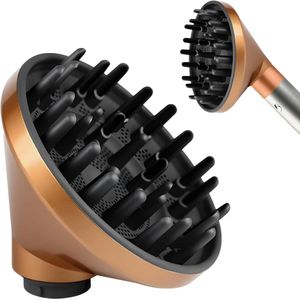 Curl-Defining Diffuser for Hair Stylers, Fast Drying Styling Tool (Gold)