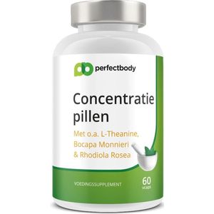 #1 Concentratie Pillen (60 Capsules!) | Verhoog Concentratie, Geheugen, Focus & Mentale Prestaties | Vervang Zoete Energiedrank | 100% Nederlands, Natuurlijk & Veilig