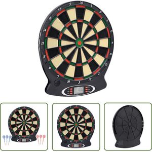 The Living Store Elektrisch Dartbord - Polypropeen - 37.5 x 2 x 43 cm - LCD Display
