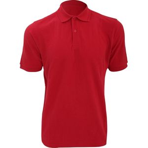 Russell Heren Ripple Collar & Manchet Poloshirt met korte mouwen (Helder rood)