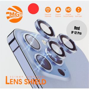 MG - Camera Lens Protector - Rood - Roestvrij Staal - Gehard Glas