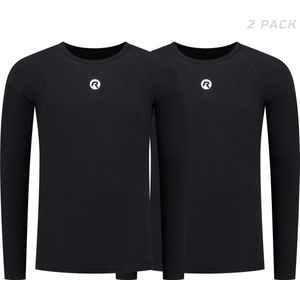 Rogelli Core 2-pack Sport Ondershirt Lange Mouwen - Zwart - Maat XXL - 3XL