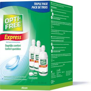 OptiFree Express - 3x355ml - lenzenvloeistof - zachte lenzen