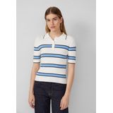 Gebreide Trui - Kort - Polokraag - Gestreept - Slim Fit