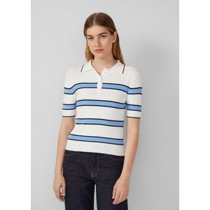 Gebreide Trui - Kort - Polokraag - Gestreept - Slim Fit