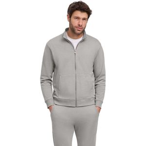 FALKE Basic Apparel Light Sweat Zip zacht comfortabel katoen sweater heren grijs - maat S