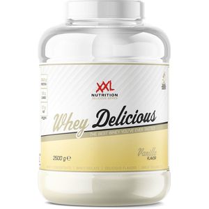 XXL Nutrition - Whey Delicious - Sweet Vanille - Wei Eiwitpoeder met BCAA & Glutamine, Proteïne poeder, Eiwit shake, Whey Protein - 2500 gram