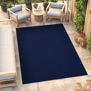 Tapiso Mono Vloerkleed Navy Binnen en Buiten Tapijt Maat- 200x300