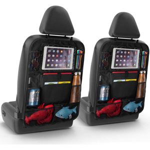 Set van 2 auto-organizers voor achterbank - multifunctionele rugbeschermer auto voor iPad, drankjes, speelgoed, enz. - Gemakkelijke autostoelbeschermer voor kinderen rugleuning rugleuning beschermer auto-organizer autostoel