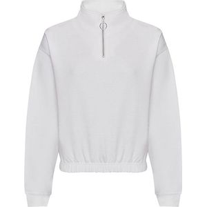 Vegan Women´s Cropped 1/4 Zip Sweater Arctic White - M