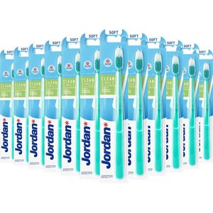 Jordan - Clean Smile - Tandenborstel - Assorti Kleuren - Soft en Medium