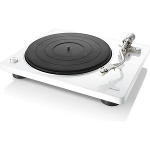 Denon - DP-400 - HiFI Platenspeler met Speed Auto Sensor, Riemaandrijving, MM-Element en Speed selector - Wit