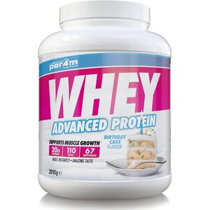 Per4m - Advanced Whey Protein - Birthday Cake - Proteine poeder - Eiwit shake - Eiwitpoeder - 2.01kg - Whey Protein - Eiwitshakes - Whey Proteine - Protein - Proteine - Proteine Shake - Shake - Fitness - Krachttraining - Gym