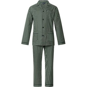 Flanellen heren pyjama - 9442 - Groen - 100% katoen - Warme pyjama - 64