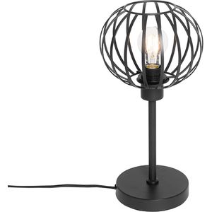 QAZQA johanna - Design Tafellamp - 1 lichts - H 400 mm - Zwart - Woonkamer | Slaapkamer | Keuken