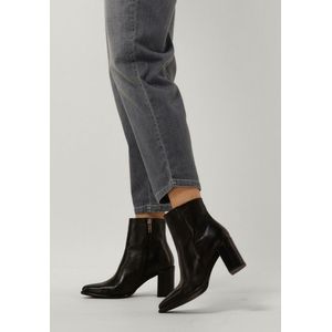 Notre-V 67034 Enkellaarsjes - Enkelboots met rits - Dames - Zwart - Maat 37