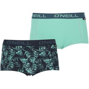 O'Neill dames boxershorts 2-pack - green leafs - maat L