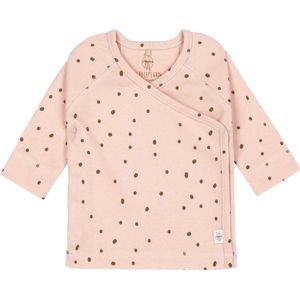 Lassig GOTS Dots Powder Pink Maat 50/56 Lange Mouw Overslag Shirtje 1531011772-56