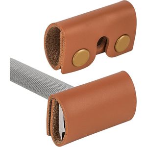 Allecto Plus - Veiligheid Scheermes Cover Vegan Lederen Cover Bruin - Dubbele Rand - Voor Reizen - Vlinder Scheermes Accessoires - Geschikt voor Merkur 38C 34C 23C Henson AL13