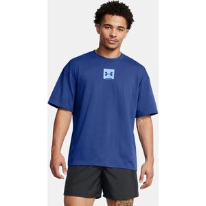 Under Armour - Heavyweight Os Sm Box - T-shirt - Blauw - Katoenmix