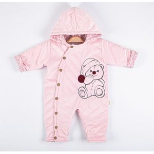 baby jas - babykleding - winterjas baby - kinderkleding jongens en meisjes - zacht en warm - rose - newborn - maat 74 - 9 tot 12 maanden