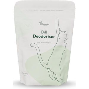 Catuals Mineral Based Biologische Kattenbakvulling Geurverdrijver - Neutraliseert Urinegeur van Katten - Dill - 500g