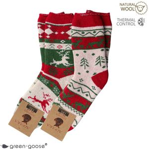 2 Paar - Alpaca Wollen Sokken - Maat 39-42 - Wintersokken- Vrijetijd sokken