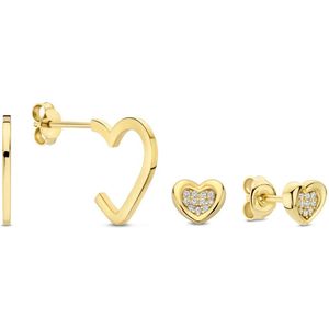 Beloro Jewels - Regalo d'Amore - Gift Set - 9 Karaat Verguld - Zirkonia