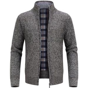 Gebreid Vest Heren met Fleece, Dikke Casual Trui en Rits voor de Winter