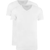 Garage 0222- Bio-Cotton Bodyfit 2-pack T-shirt V-hals korte mouw wit 3XL 95% organisch katoen 5% elastan