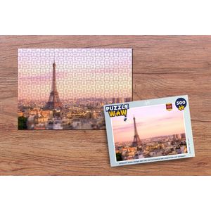 Puzzel Uitzicht over Parijs met de Eiffeltoren die erboven uit steekt - Legpuzzel - Puzzel 500 stukjes
