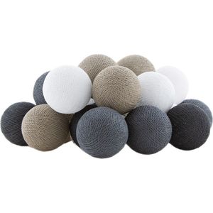 Cotton Ball Lights Glamping Starter Kit Lichtslinger - Verlichting accessoires - Grey