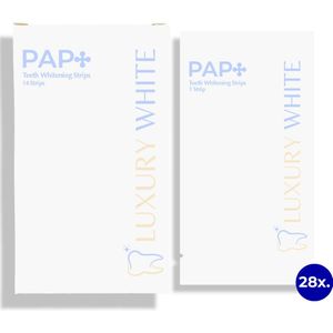 Luxury White - Whitening Strips - Tandenblekers - Witte Tanden bleken - Teeth Whitening Strips - Bleek Strips - Cresting Formula - Tandenbleekset - Tandenbleek Set - Whitestrips - Pure Ingrediënten - Luxe Smile - 28 Paar