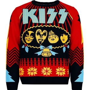 Kiss Holiday Sweater Heren Christmas jumper - meerkleurig - L