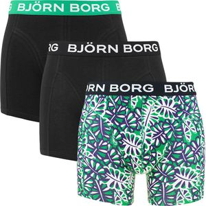 Bjorn Borg - Boxers 3-Pack Zwart Print - Heren - Maat XL - Body-fit