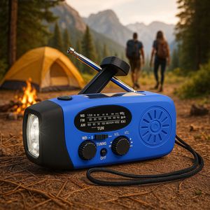 Dynamo - Noodradio - Opwindbare Solar Radio - 2000mAh Powerbank - AM/FM/NOAA Weerradio