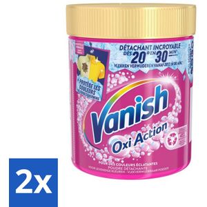 2 x Vanish - Vlekverwijderaar - Oxi Action Wasbooster Poeder - Voor Gekleurde Was - 470 g - Vlekkenverwijderaar - Wasbooster - Gekleurde Was - Vlekken Verwijderen - Wasmiddel