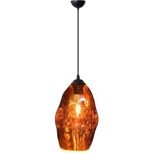 LED Hanglamp - Ovaal - Koper Glas - E27