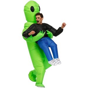 Halloween Kostuum - Halloween Outfit - Volwassenen - Alien - Opblaasbaar Alien Kostuum - Costume - Carnaval - Carnavalskleding - Dames & Heren