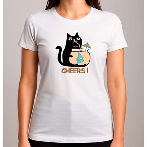 Cheers Baby Cat - T Shirt - Cat - CuteCat - CatLover - CatLife - Kat - LieveKat - GrappigeKat - KattenLiefhebber - BestMom - MamaLeven