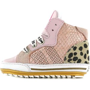 Shoesme hoge metallic roze babysneaker