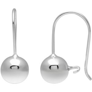 Zilveren oorbellen | Hangers | Zilveren oorhangers, bolletje