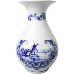 Buikvaas - Molen - 24 cm - Heinen - Delfts blauw - Holland souvenir - Hollandse cadeautjes