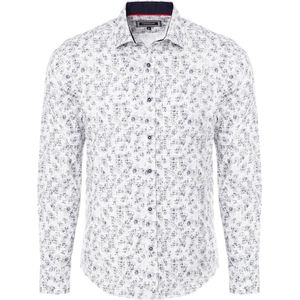 Carisma Wit Overhemd Lange Mouw Met Blauwe Print 8562 - M