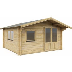 Interflex blokhut standaard – tuinhuis – geïmpregneerd hout – inclusief dakbedekking - 4x4