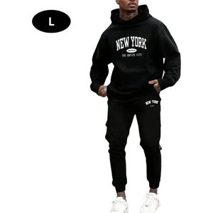 Nivard Joggingpak Heren - Huispak - Volwassenen - Trainingspak - Comfortabel - Jogging Pak - Joggingsbroek - Zwart - S