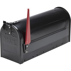 Amerikaanse Brievenbus en Mailbox Zwart met Steunpalen voor Buitenshuis